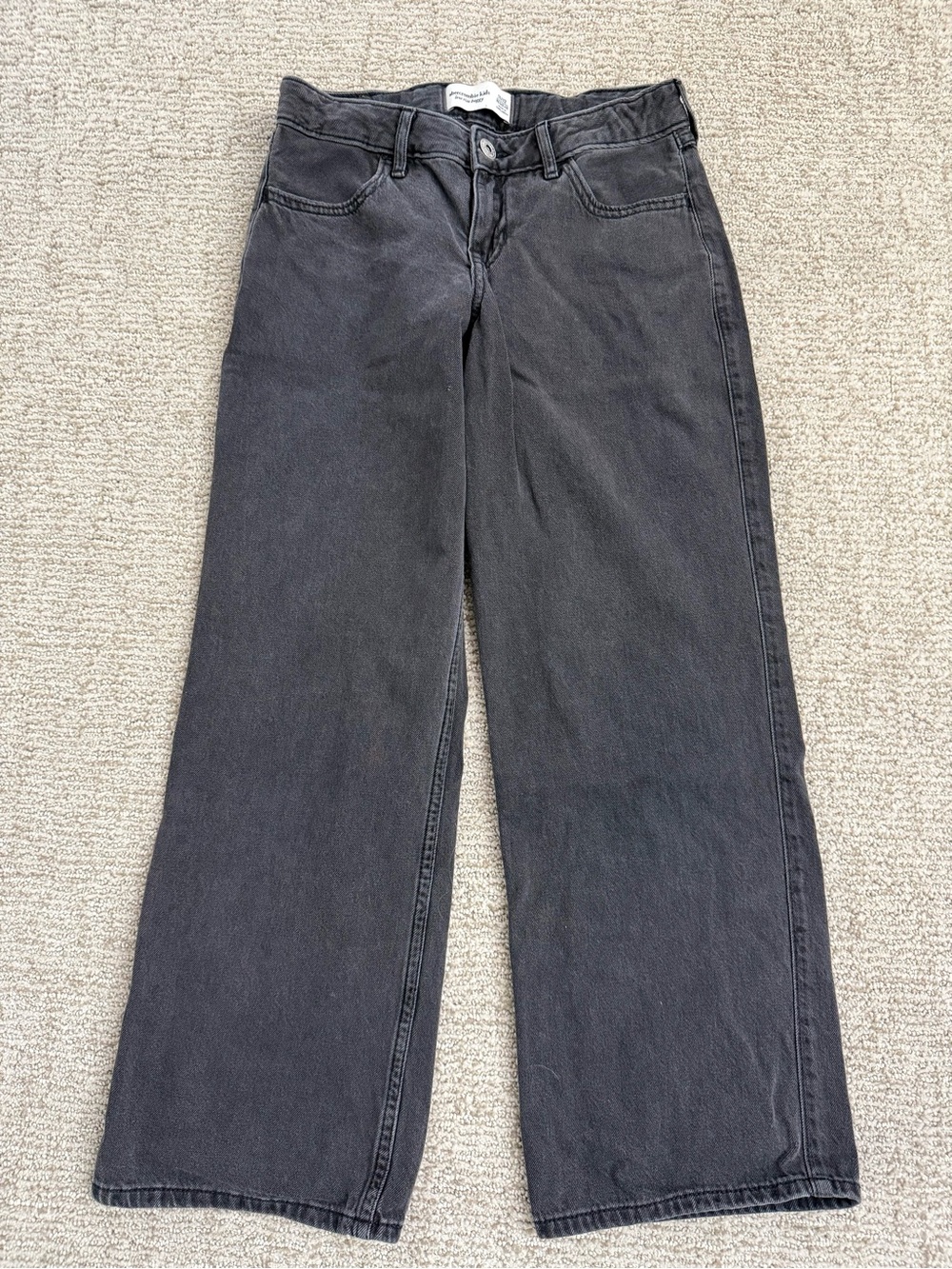 Abercrombie Kids Black Wide-Leg Jeans - Size 11/12